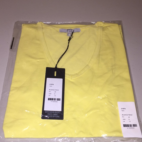 Basic By Yest Yemi Sunshine Yellow T Shirt Size 8 - Picture 15 of 16